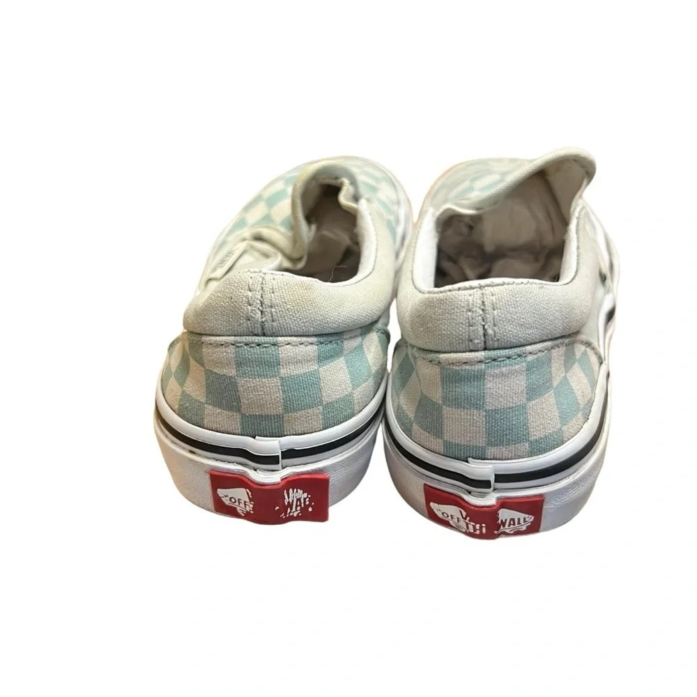 Kids Kids Classic Slip-On Checkerboard - Canal Blue / White - Kids Size 1.0 - Picture 7 of 10